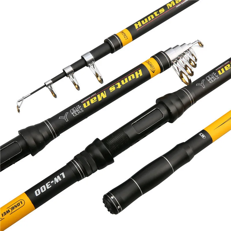 High Quality 3m 3.6m Super Light Long Handle Carbon Fiber spinning Fishing Rod