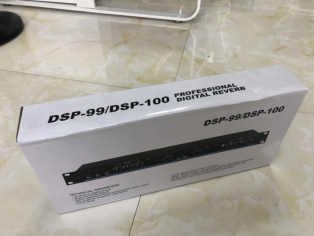 GAX-100 Professional DSP 99 Digital Reverb Effects Adjustment Loudspeaker Power Karaoke-designed Preamp With Without Noise