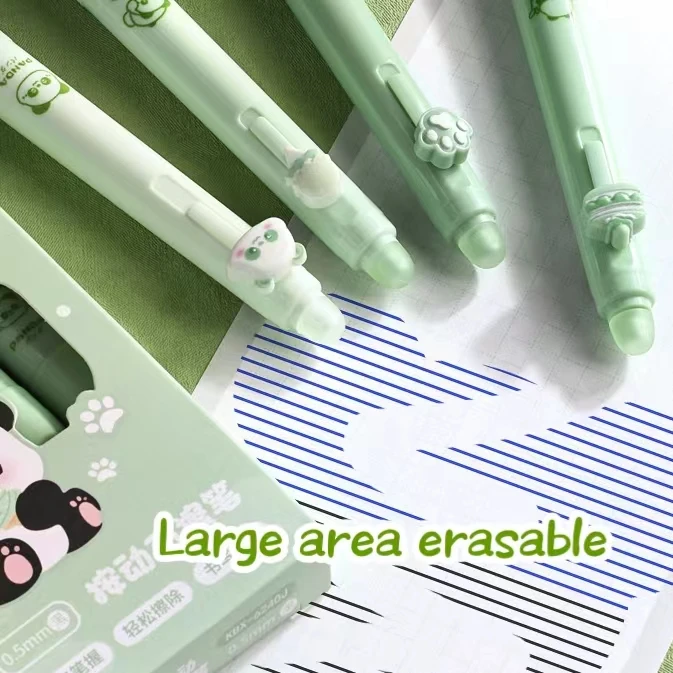 Free sample 0.5mm Fancy Blue Retractable Erasable Gel Ink Pen Set Stationery