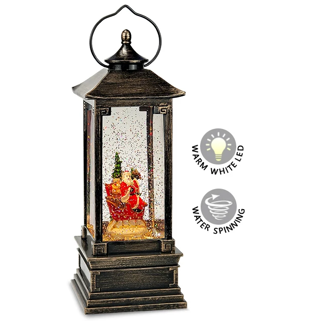 Santa Scene Lighting  Water Rotation Globe  Led Christmas  Snow  lantern