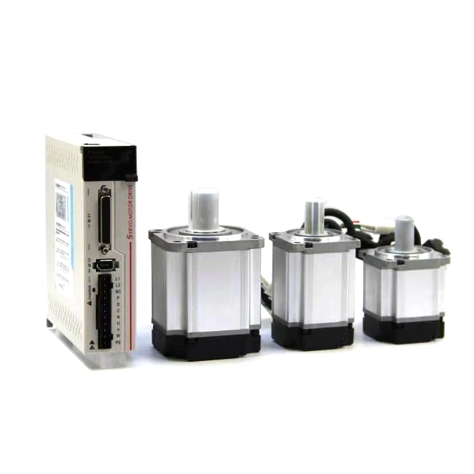 servo motor with driver 3phase  or single 220v 100W 200W 400W 600W 750W 1kw  ac motor 17bit magnetic encoder