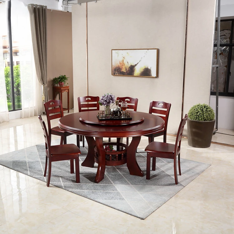 Formal Restaurant Space Saving Dinnning Furniture Modern Round Solid Wooden Wedding Dining Home Table Designer Set Dining Room