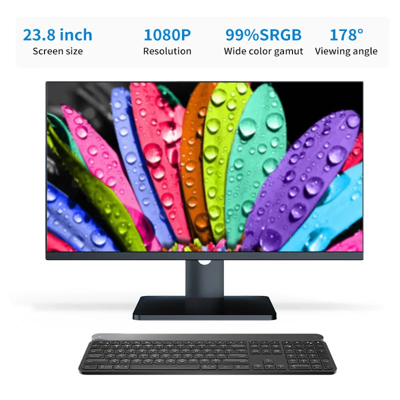Sharerdp Custom Intel 11th Gen 1135G7 27 inch 23.8 inch IPS LCD Lifting rotating bracket all in one PC computer core I3 I5 I7