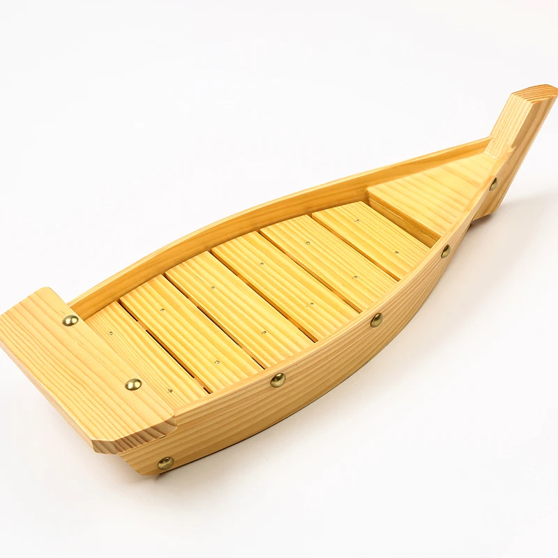 Cheap price natural wood or bamboo sushi boat bamboo for displaying sushi and sashimi