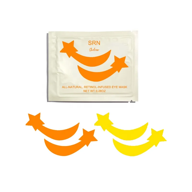 Custom LOGO Anti Aging Hydrogel Glitter Mica Star Eye Masks Remove Dark Circles Brighten Eyes Organic Under Eye Gel Patches