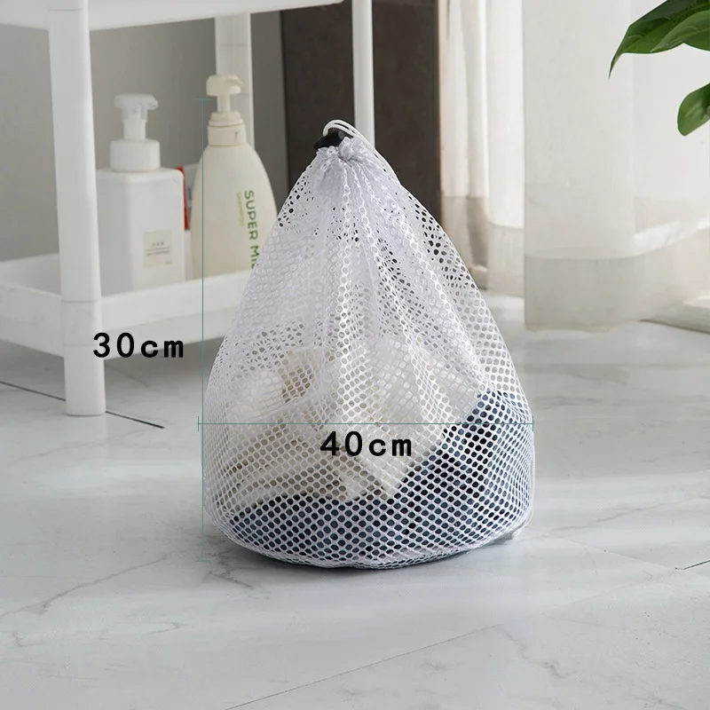 Drawstring Laundry Bag Thin Ethernet Protective Bag For Machine Washing Laundry Net Belt Opening