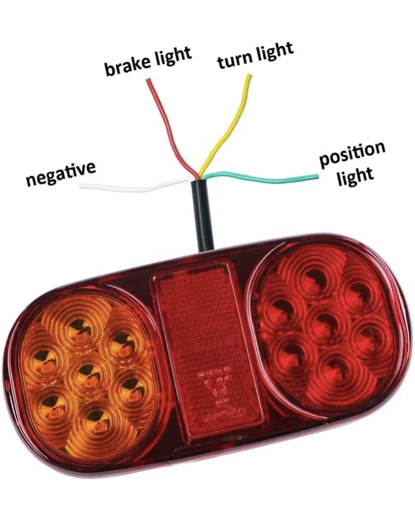 Aoying Factory Price 12V 24V 12LED Side Light Truck Tail Light Round Tail Light For Truck