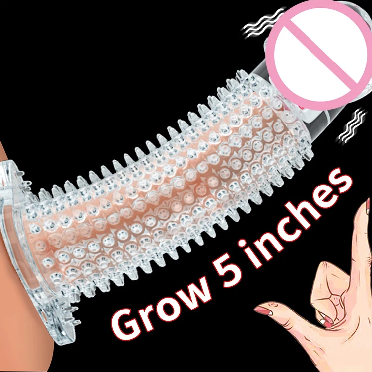 Realistic Transparent Silicon Penis Sleeve Crystal Condom Penis Sleeve Sex Toy For Men Cock
