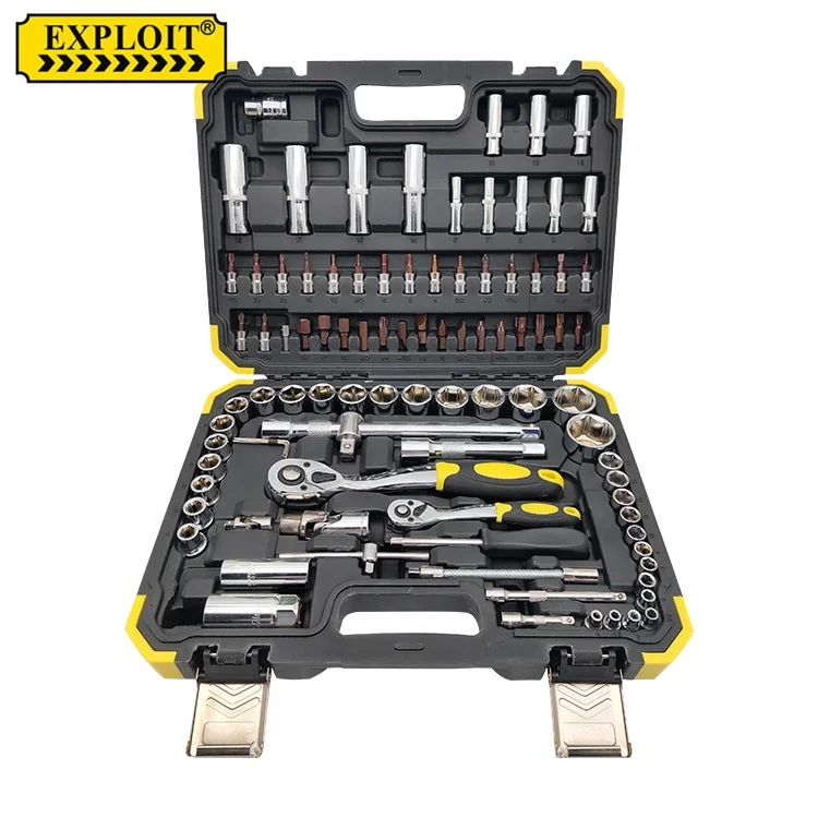 Professional Auto Car Repair Combined Tool Kit Sets 94PCS Industrial Grade Vehicle Repairing Hardware Tools Set Socket Wrench