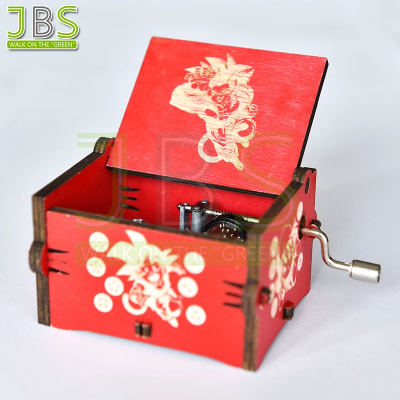 Engraved Hand Crank Pink Music Box For Gift