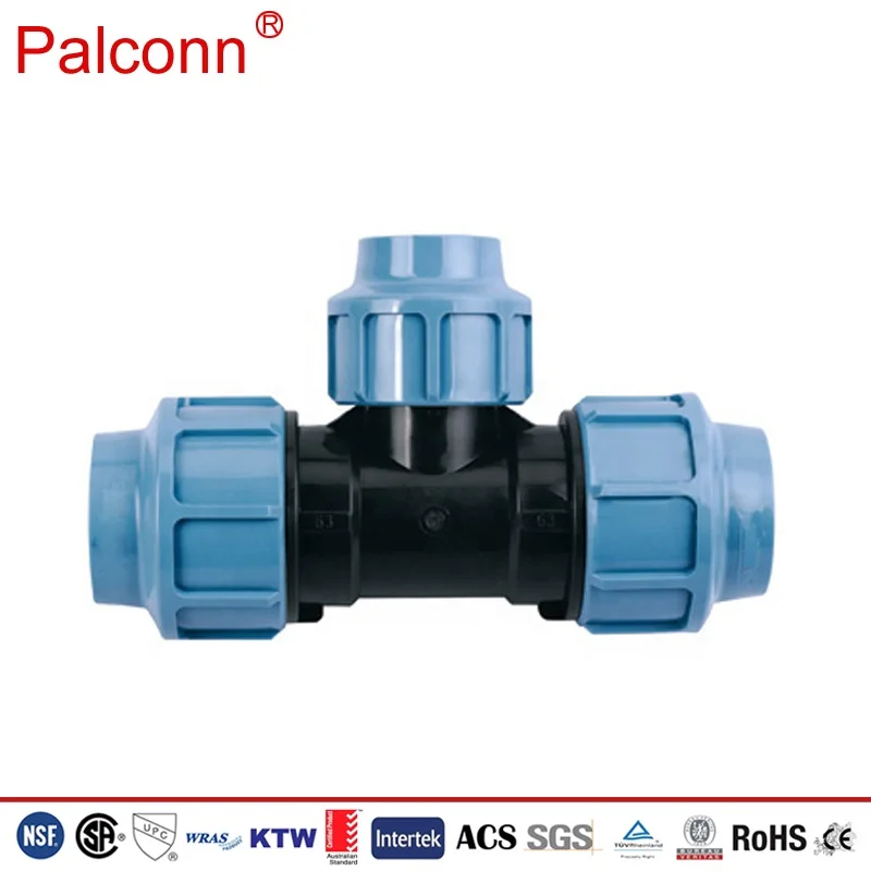 PP pushfit compression fittings for HDPE pipe