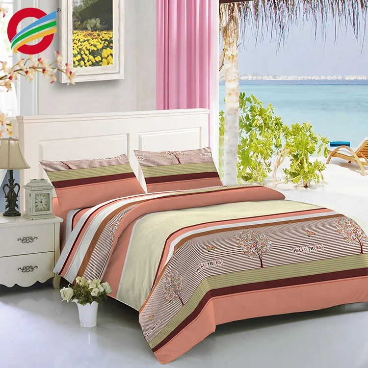 New design custom eco-friendly bad sheet kids polyester king size  duvet bed sheet luxury bedding set