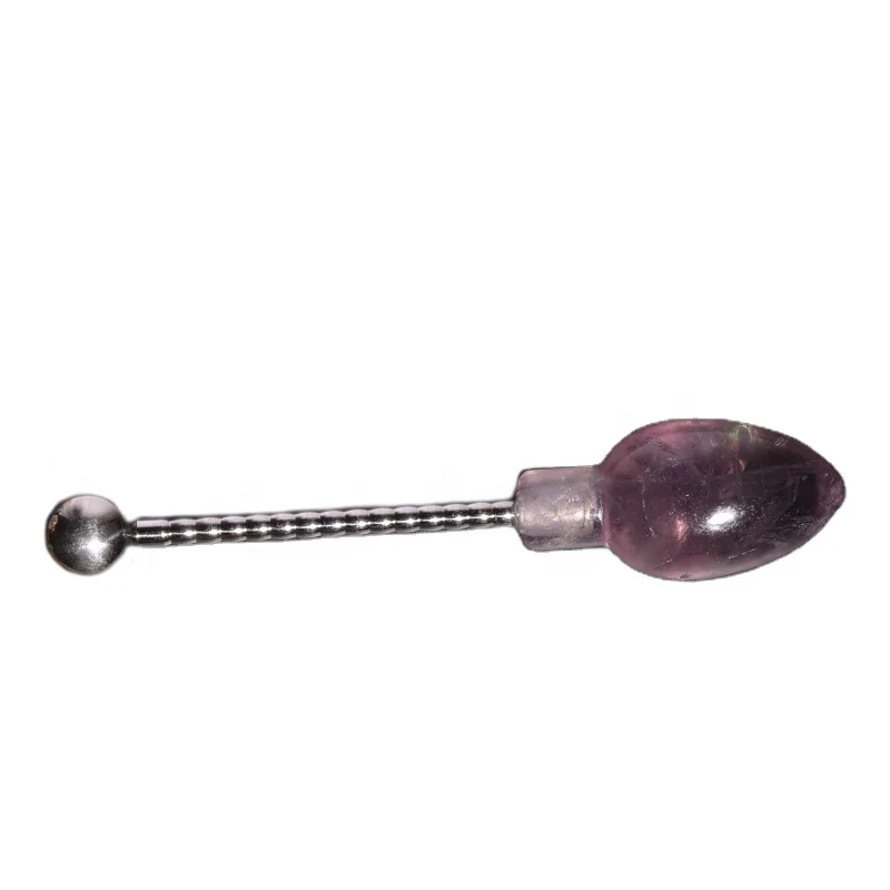 Wholesale natural amethyst dildo anal plugs crystal butt plug