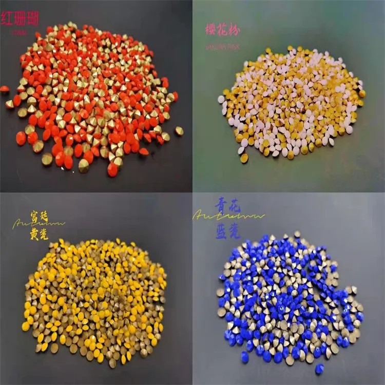 Ss6 8 10 12 16 20 Glass Rhinestones Pointback Strass Crystals Chatons Round Nail Crystal Stones For Crafts