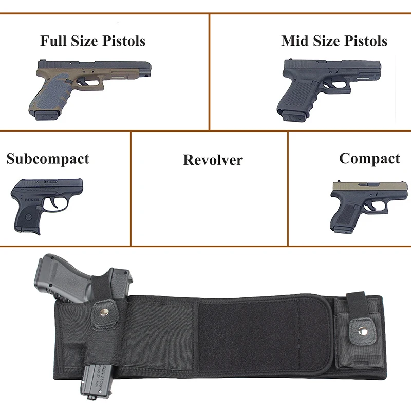 Оптом Регулируемый Неопреновый Универсальный скрытый пояс для живота кобура поясная сумка Пистолет Ремень Кобура Универсальный