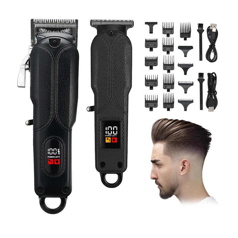 High Speed Motor Barber Salon Rechargeable Stainless Steel Blade Men Professional Hair Trimmer Clipper