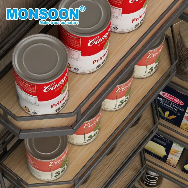 kitchen cabinet storage accessories Pantry Organization Multi Purpose Slide-out Tall Unit Pull Out Pantry Swivel Basket