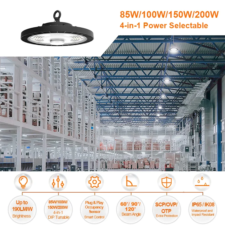 Campana Omega Linear Ip 65 240w Warehouse Light Led Highbay For Shopping M High Bay Lights