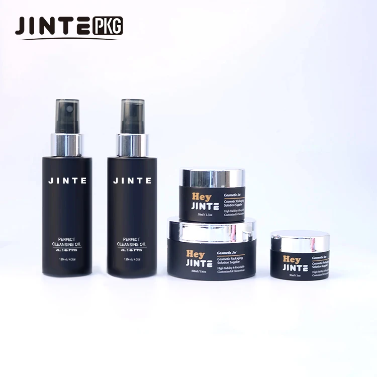 Empty Cosmetic Plastic Jar For Body Butter PETG Cosmetic Jar and PET Toner Plastic Bottle