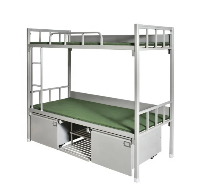 Adult Capsule Bunk Bed for Hostels Steel Metal School Student Dorm Bunk Bed Cheap Strong Army Military Dormitory Loft Bed Frame