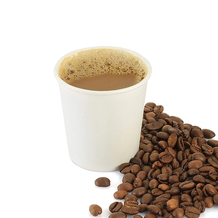 Factory Wholesale Bio Coffee To Go Biodegradable Custom Logo Compostable Single Wall Paper Drink Cup White