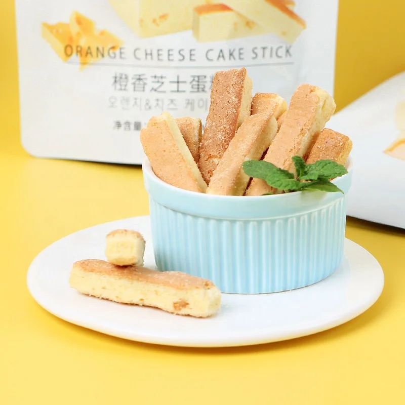 JIUR New Flavors Orange Cheese Cake Stick Chinese Snack Foods Import Snack Biscuits Cookies for Sale
