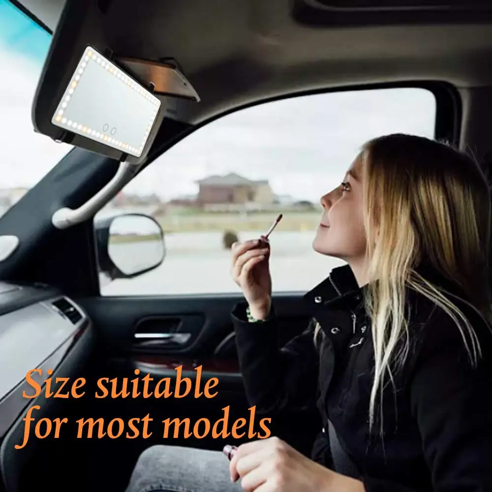 СВЕТОДИОДНЫЙ Автомобильный солнцезащитный козырек, зеркало для туалетного столика, Автомобильное Зеркало для туалетного столика с подсветкой