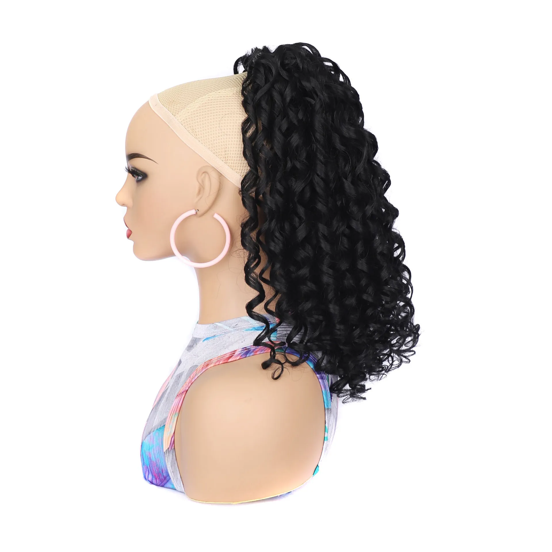 Brazil  Black curls  Mawei  Roman retro wig