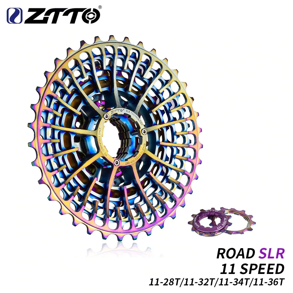 ZTTO Road bike 11 Speed SLR Colorful Cassette  freewheel UltraLight 11-28T Gravel bike 11-36T 11Speed 11-34 K7 11V 11-32 CNC