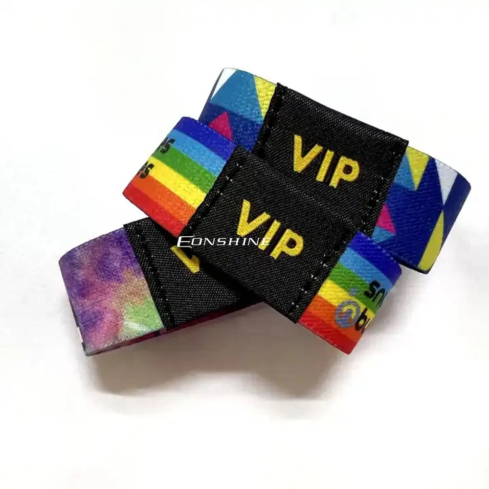 Custom Design Elastic Hand Band Smart Door Lock Sublimation Printed NFC RFID Wristbands Elastic