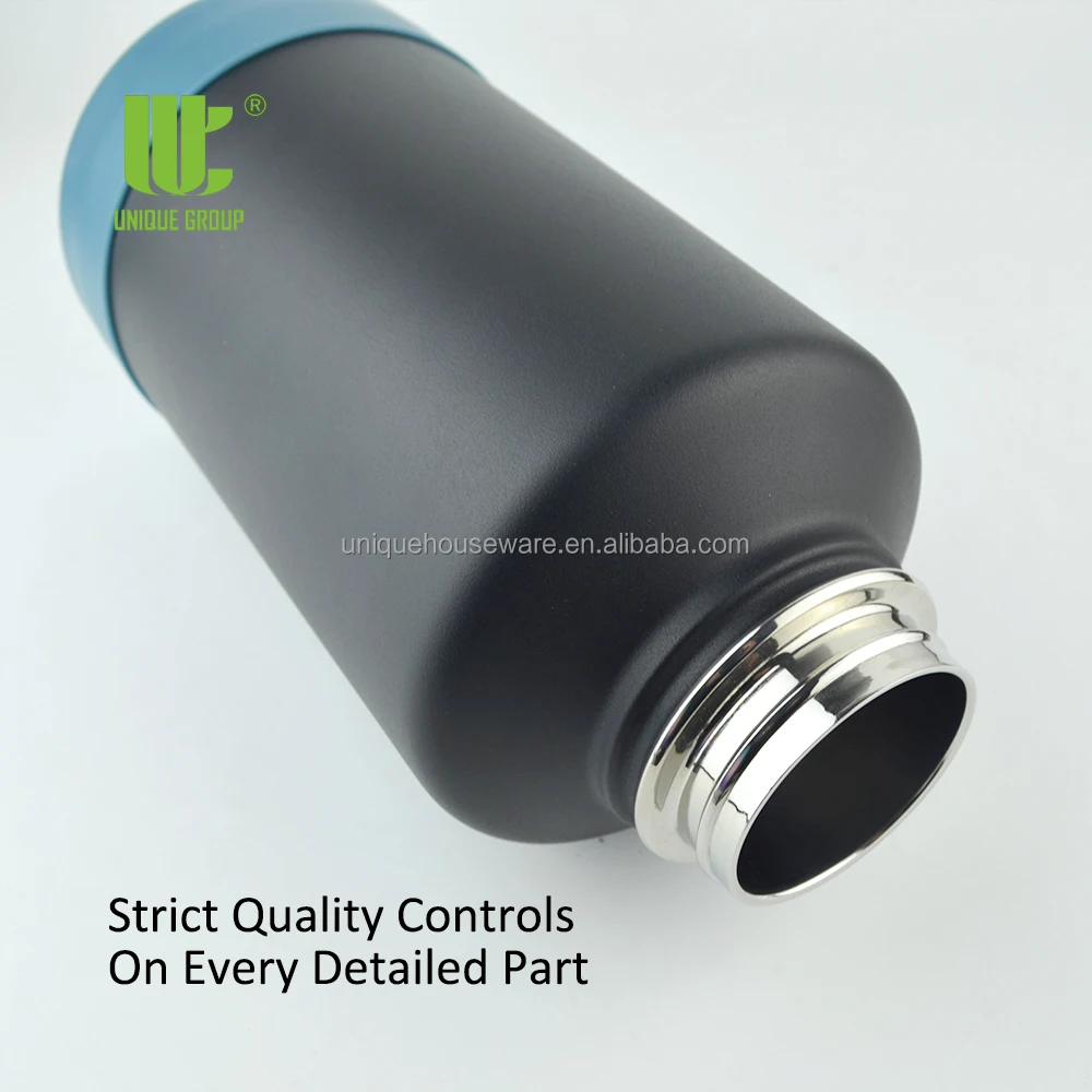 Water Bottle Vacuum Insulated Beer Growler Leak Proof Stainless Steel Wide Mouth 64 Oz Minimalist Vacuum Flasks & Thermoses