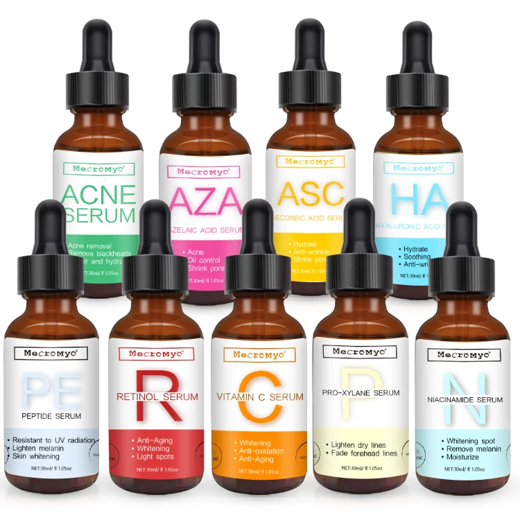 OEM/ODM Private Label Skin Care Vegan Moisturizing Whitening Anti Aging Wrinkle Firming Face Anti Aging Face Serum