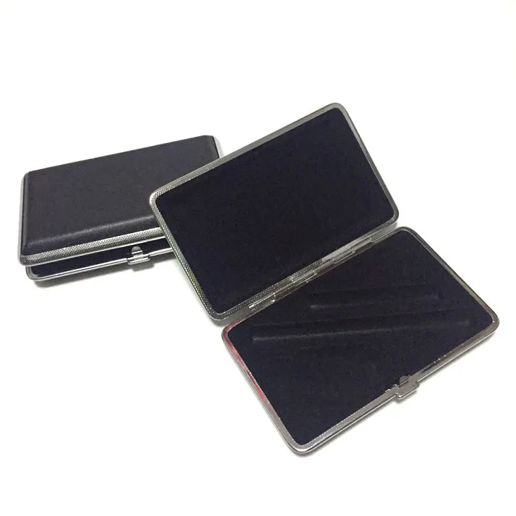 mini  e cigarette case metal leather case empty without cartridge battery and USB only packing case for vape pen