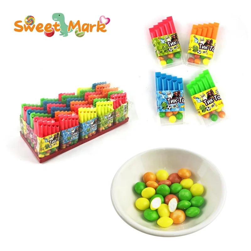 OEM toy candy funny flute toy with fruity colorful hard candy halal