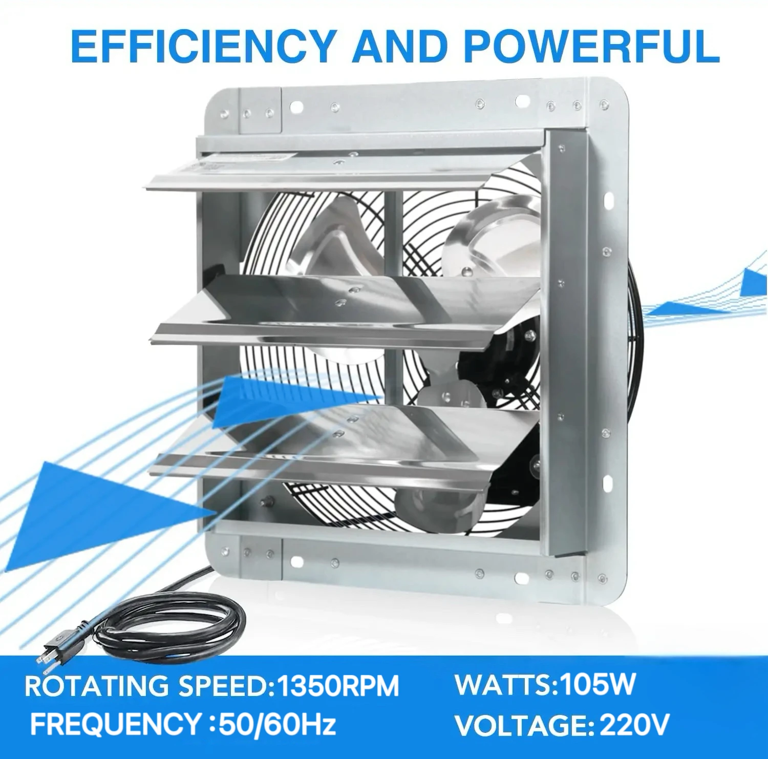 High air volume exhaust fan pressure centrifugal fan strong energy ventilation fan for greenhouse and kitchen use