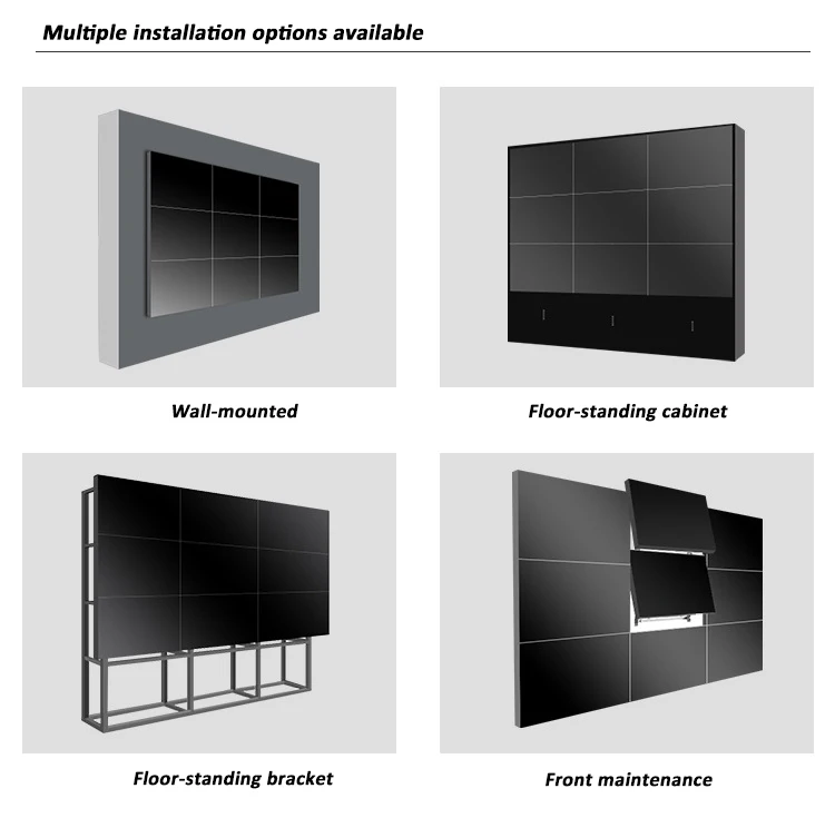 4K Videowall Monitor 55 Inch Price 2X2 Controller TV Panel Indoor Lcd Digital Signage Advertise Display Splice Screen Video Wall