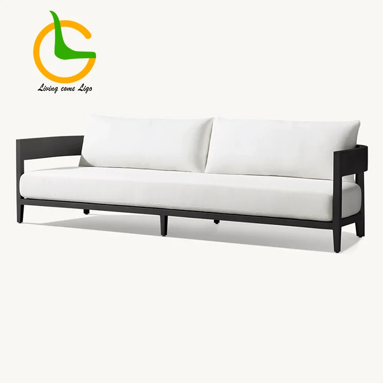 Luxury Aluminum Patio Outdoor Sofa Set Living Room Application Elegant Courtyard Outdoor Furniture Set Backyard Furniture