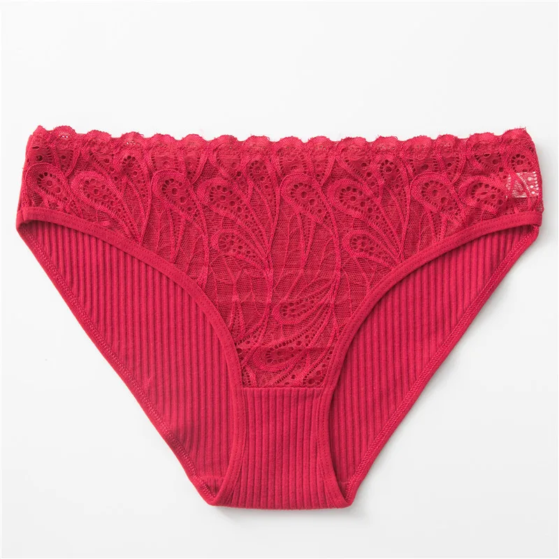 CINVIK Multi-Color Panties Female Cotton Mid-Waist Sexy Lace Breathable Non-Marking Ladies Panties European Size in Stock
