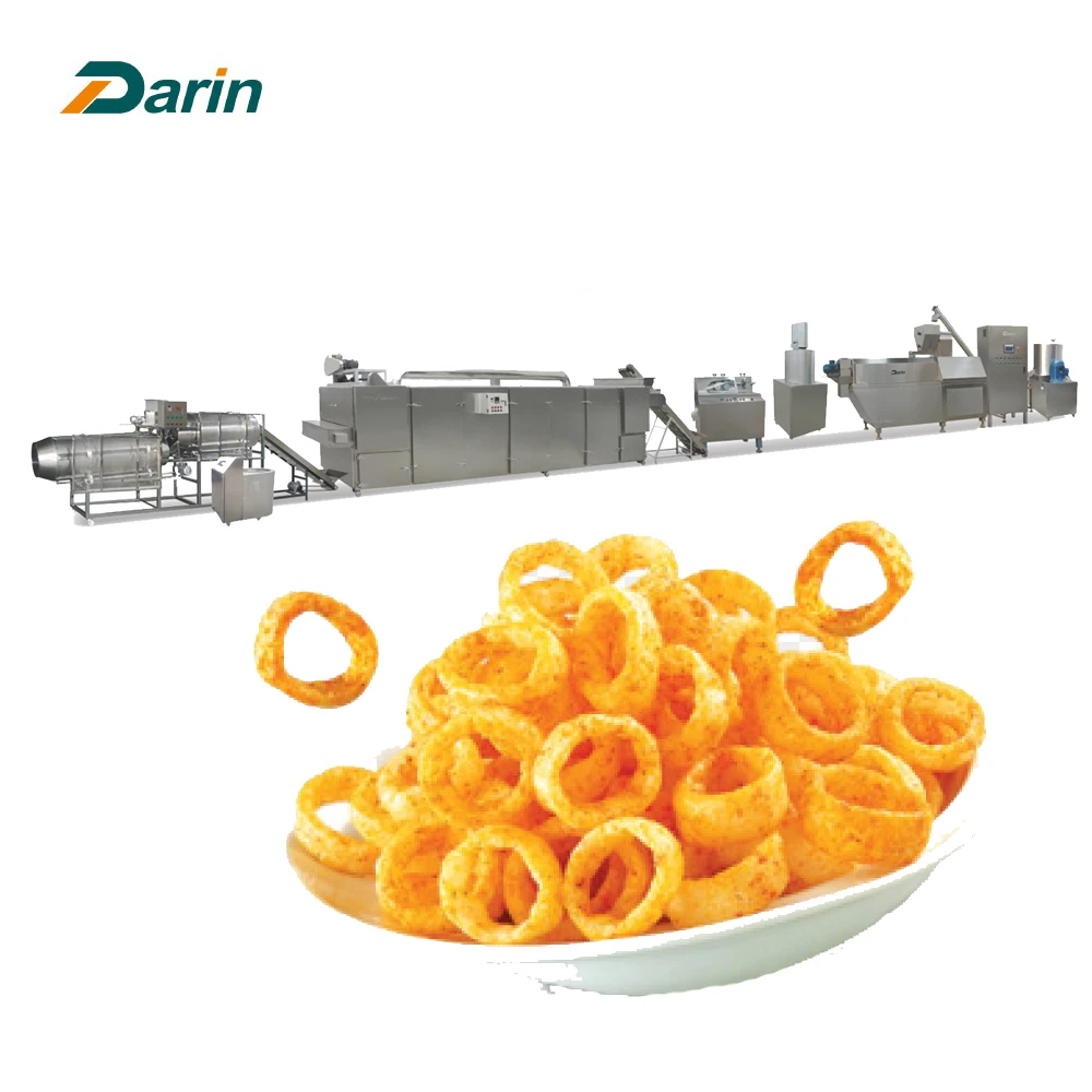Corn puff production line puffed corn ball snacks food making rice machine