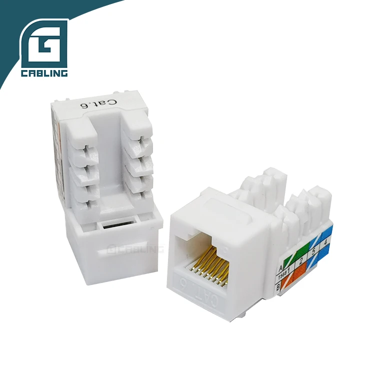 Geteknet network module Female 180 Degree dual 110IDC utp 8P8C rj45 cat6 keystone jack with speed punch down tool