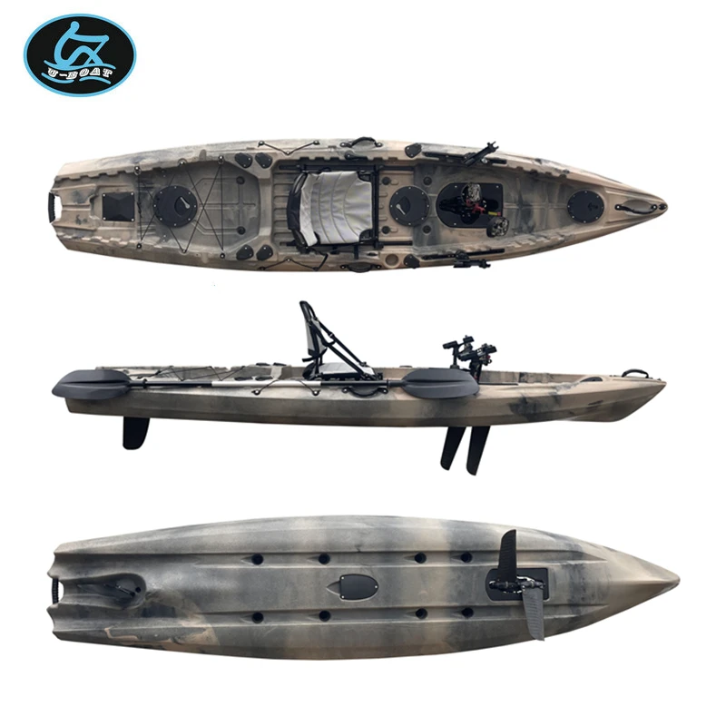 2021 New Designed 12ft foot pedal drive kayak fishing kayak UBP-K11