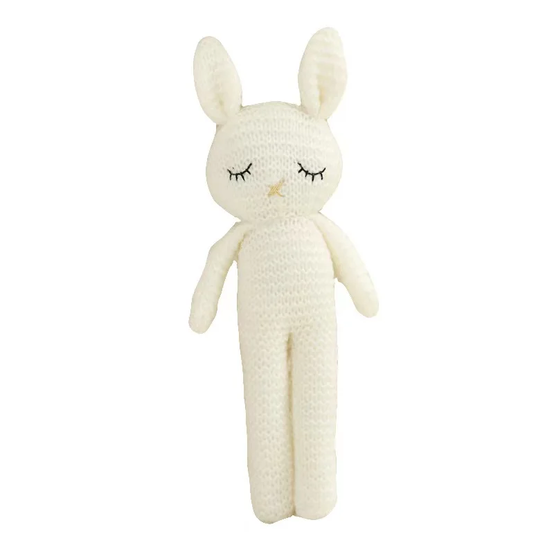 Knitted plush toy 2023 The newest knitted toy cute knitted rabbit doll and baby soothing doll crochet animal doll