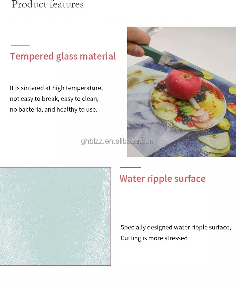 Sunmeta Custom Tempered Sublimation Chinchilla Glass Cutting Board for Kitchen