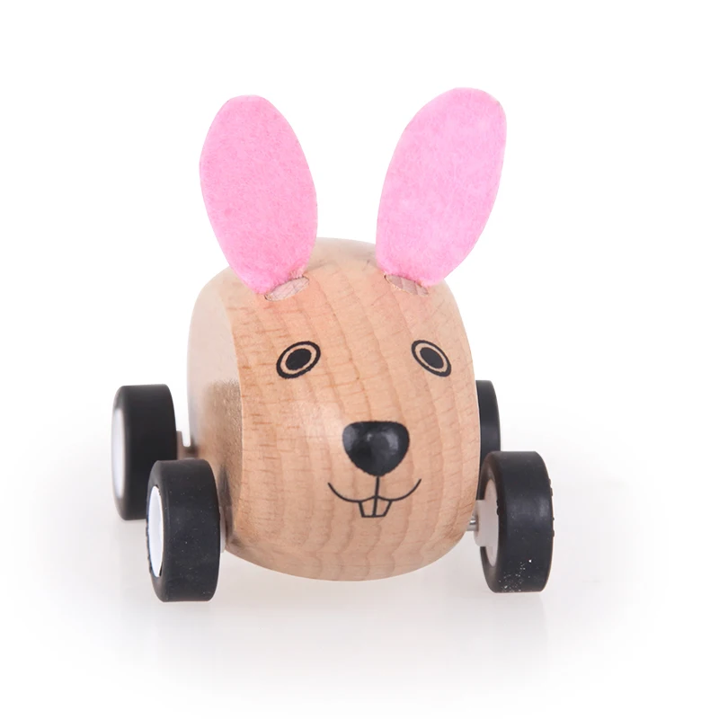 UDEAS kids early educational Children Colorful Cartoon Baby animals wooden small toys