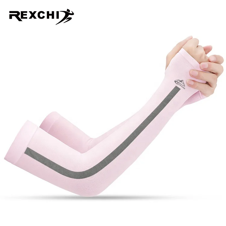 REXCHI HB11Sports Arm Protect Breathable Elastic Elbow Support Brace Warmers Non-Slip Cycling Sleeves Arm For Women