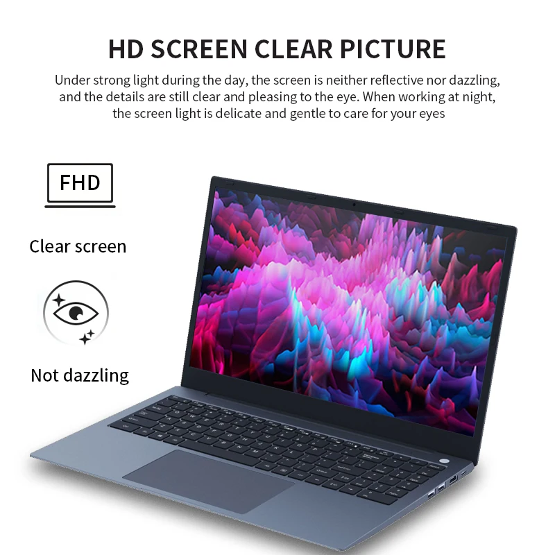 laptop win10 15.6 inch laptop intel i5 i7 J4105 portable computer student laptop with 8GB/16GB 256/512/1T SSD