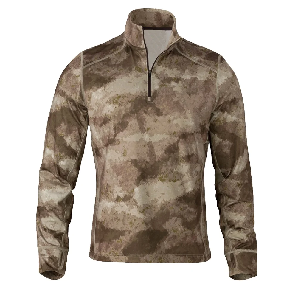 Wholesale Cloth 1/4 Zip Breathable Waterproof Hunting Pullover Outdoor Hoodie