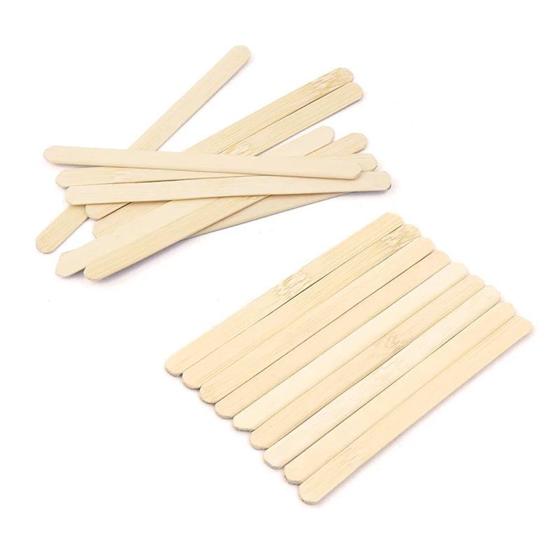 Custom Bamboo Popsicle Tongue Depressor Stick Handmade Diy Freezer Food Grade Engrave Eco  Friendly Disposable Ice Cream Sticks
