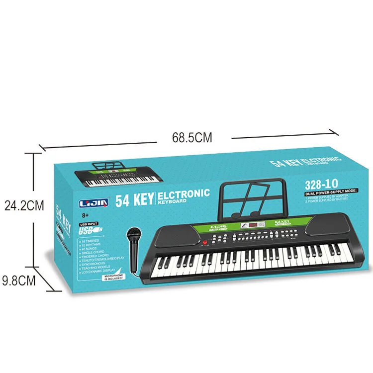 54 Keys mic & USB musical girl gifts piano electronic organ keyboard instrument toy