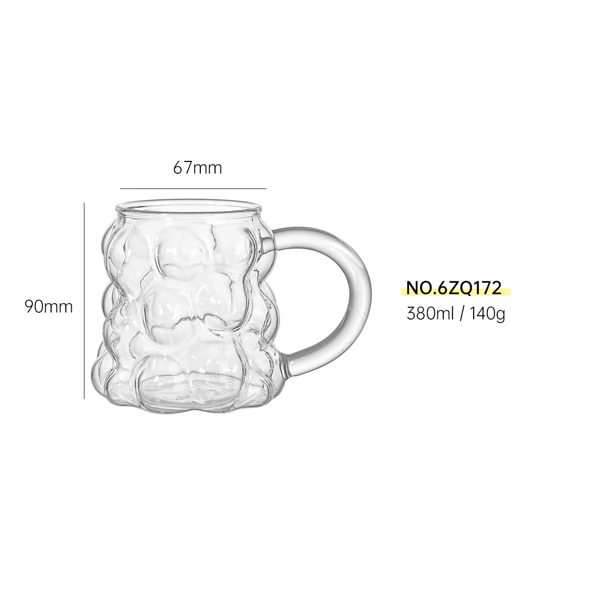 High borosilicate Creative bar double-layer glass cup transparent insulated water cup  beer mug imprisoned pirates